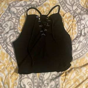 ambiance black crop top